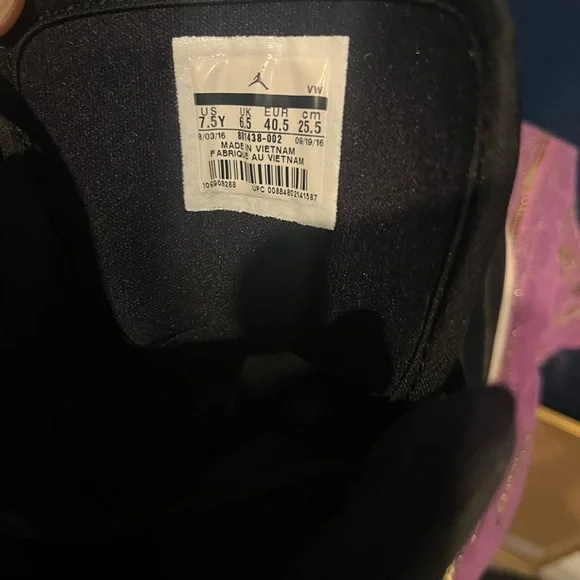 Nike Air Jordan 1 Flight 5 pink detail size 7.5Y - Picture 2 of 5